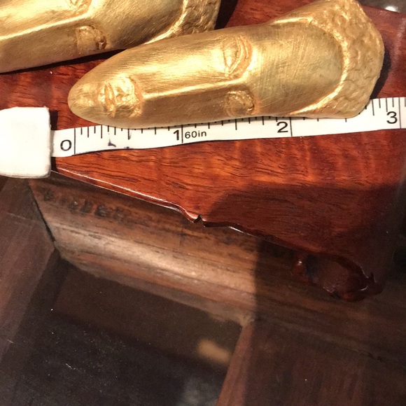 Vintage Golden Mask Earrings - Picture 4 of 5